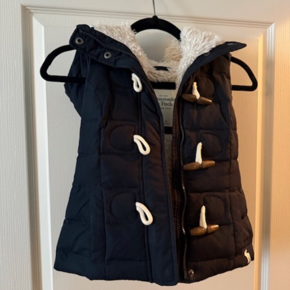 Abercrombie & Fitch Parka Lined Puffer Down Vest - XS